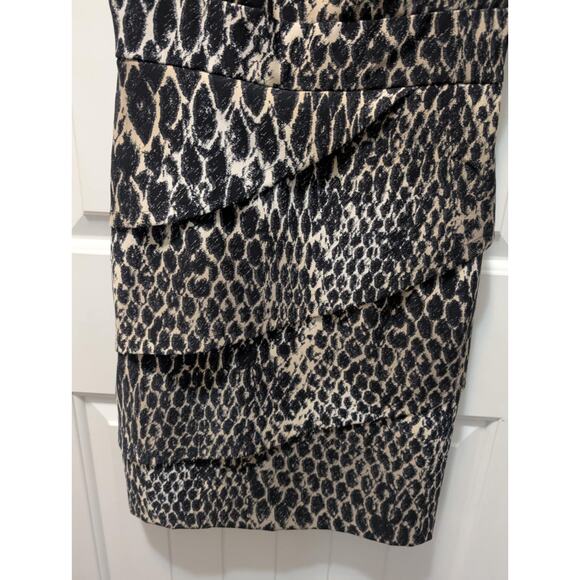 Dressbarn Y2K Snakeprint Sleeveless Sheath Dress Cocktail Party Work Size 4 - Picture 2 of 10